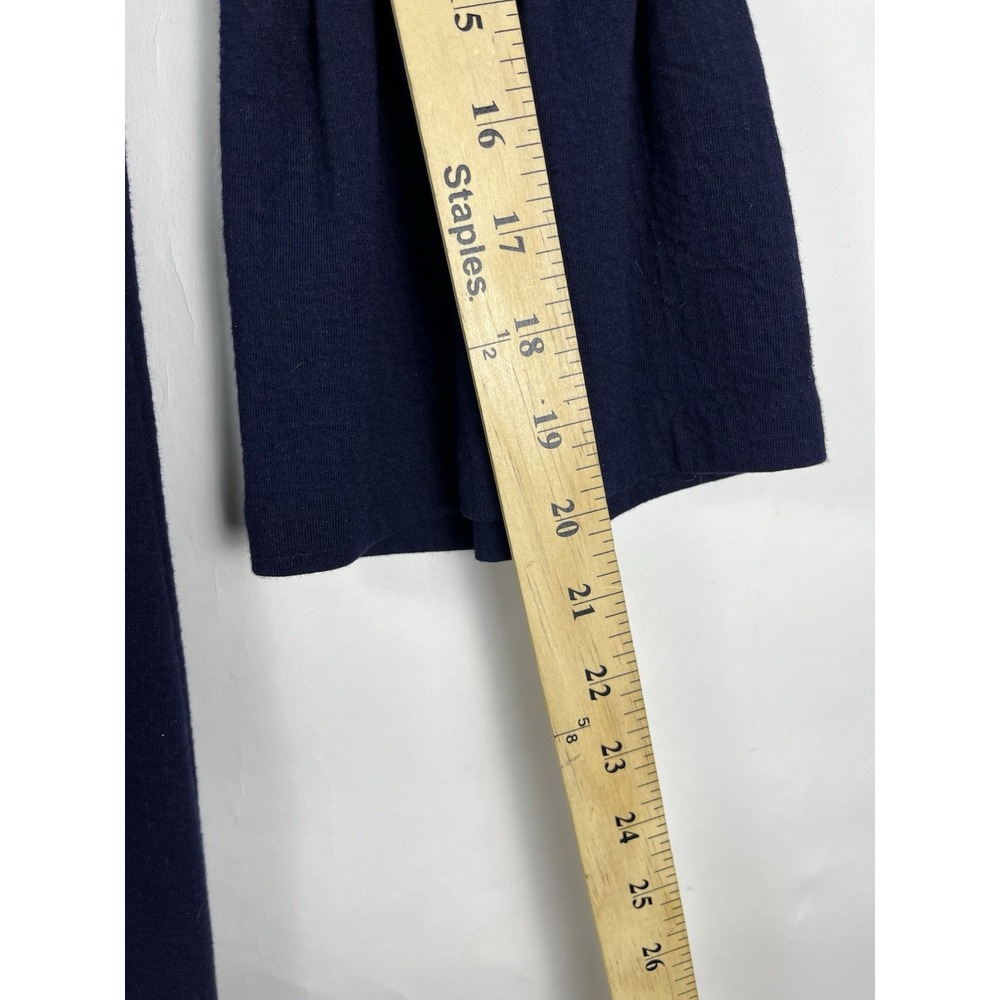 J.Crew Women's XS Navy Bell Sleeve Dress 3/4 Sleeve Shift Knit Minimalist Chic - Picture 7 of 11